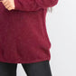 Karen Scott Women's Textured Tunic Sweater Merlot Size Medium