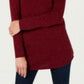 Karen Scott Women's Textured Tunic Sweater Red Size Small