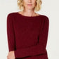 Karen Scott Women's Textured Tunic Sweater Red Size Extra Large