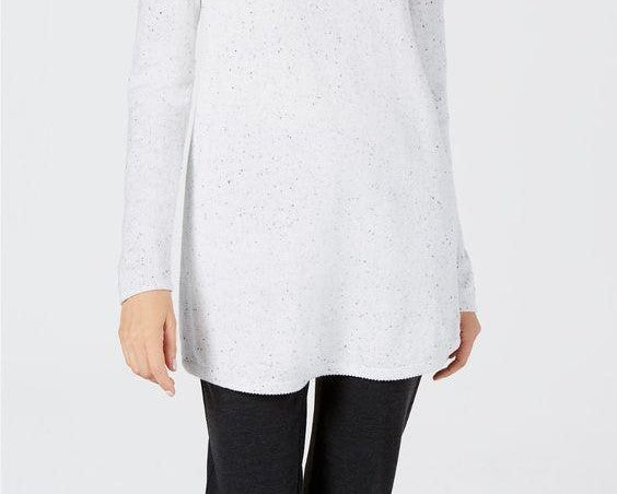 Karen Scott Women's Textured Tunic Sweater Natural Size Small