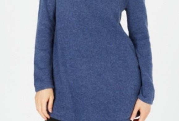 Karen Scott Women's Plus Size Curved Hem Tunic Navy Size 1X