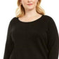 Karen Scott Women's Plus Size Cotton Roll-Neck Sweater Black Size 2X