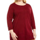 Karen Scott Women's Plus Size Cotton Roll-Neck Sweater Red Size 1X