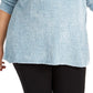 Karen Scott Women's Plus Size Boat-Neck Chenille Sweater Blue Size 3X