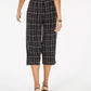 Alfani Women's Petite Printed Belted Culottes Black Size 0