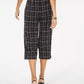 Alfani Women's Printed Belted Culottes Black Size 6 Petite