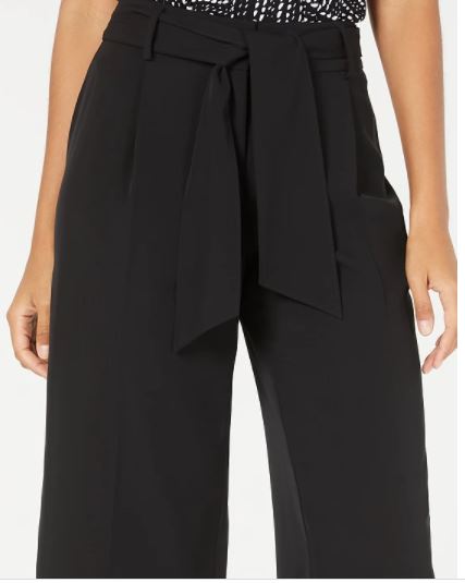 Alfani Women's Belted Culottes Black Size 2 Petite