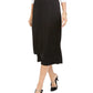 Alfani Women's Faux-Wrap Skirt Black Size 14