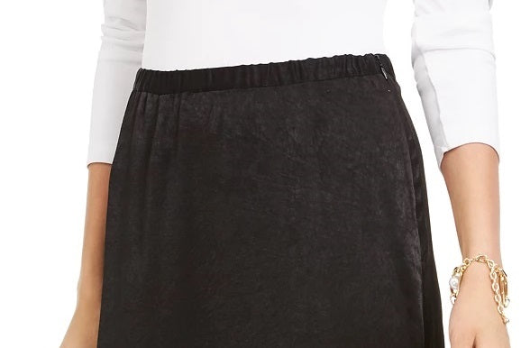 Alfani Women's Faux-Wrap Skirt Black Size 14