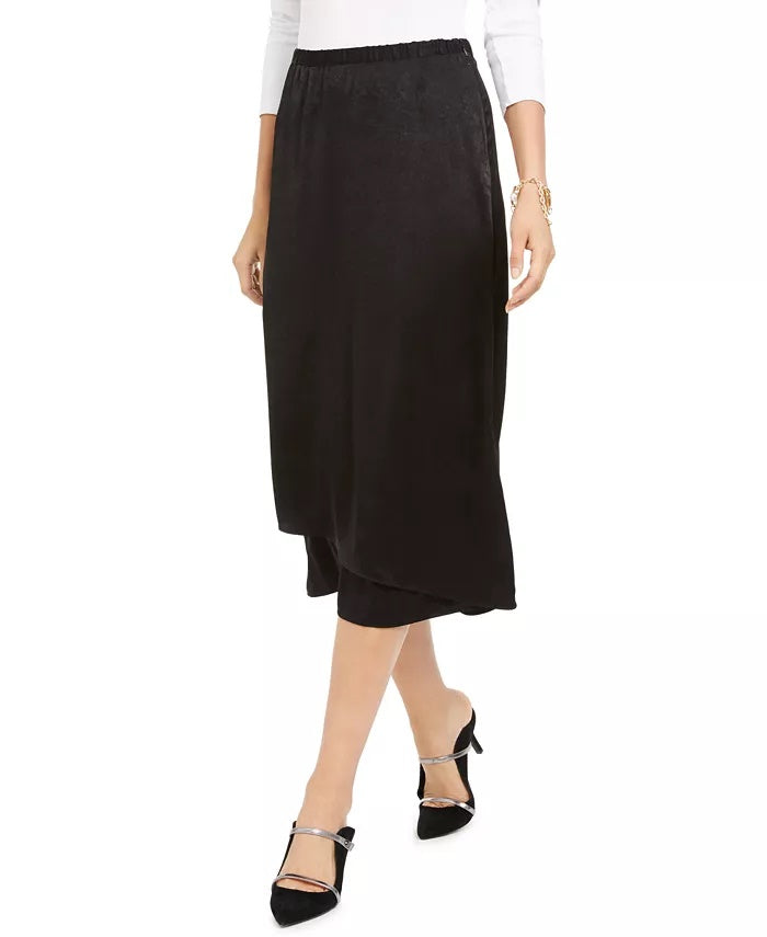 Alfani Women's Faux Wrap Skirt Black Size 6