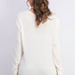 JM Women's Collection Button-Cuff Crewneck Sweater White Size XX Large
