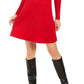 Style & Co Women's Ribbed Knit Sweater Dress Red Size X-Large