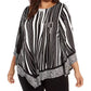 Alfani Women's Plus Size V-Hem Blouse Black Size 3X