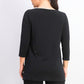Alfani Women's Petite Piped Tunic Black Size Medium