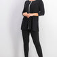 Alfani Women's Petite Piped Tunic Black Size Medium