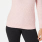 Karen Scott Women's Diamond Cable-Knit Sweater Pink Size Extra Large