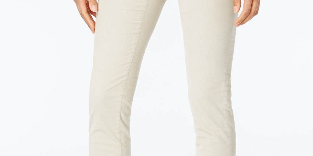 Karen Scott Women's Petite Corduroy Pull-On Pants White Size Petite Small