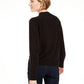 Karen Scott Women's Zip-Back Mock-Neck Sweater Black Size Small