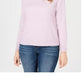 Karen Scott Women's Zip Back Mock Neck Sweater Purple Size X-Large