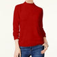Karen Scott Women's Zip-Back Mock-Neck Sweater Red Size Medium