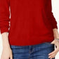 Karen Scott Women's Zip-Back Mock-Neck Sweater Red Size Medium