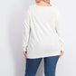 Karen Scott Women's Textured-Stripe Sweater White Size Large