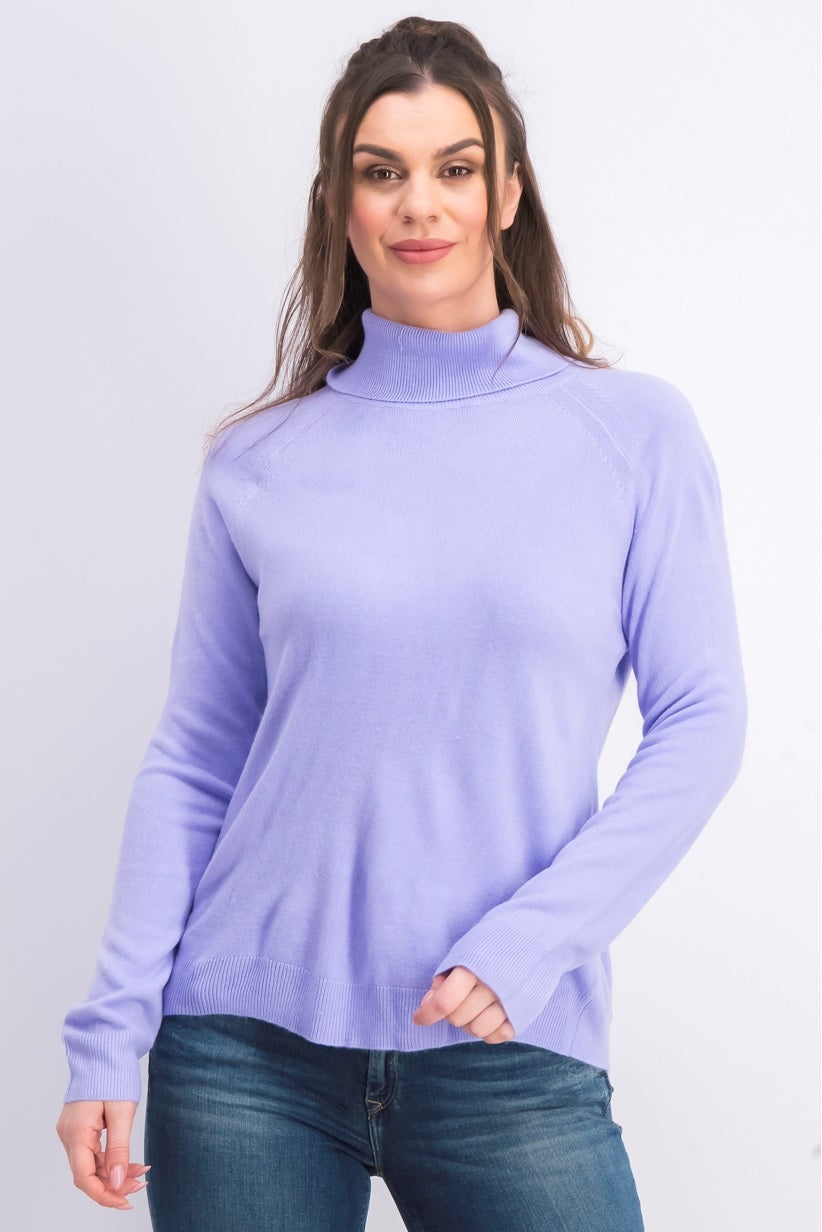 Karen Scott Women's Turtleneck Sweater Purple Size Large