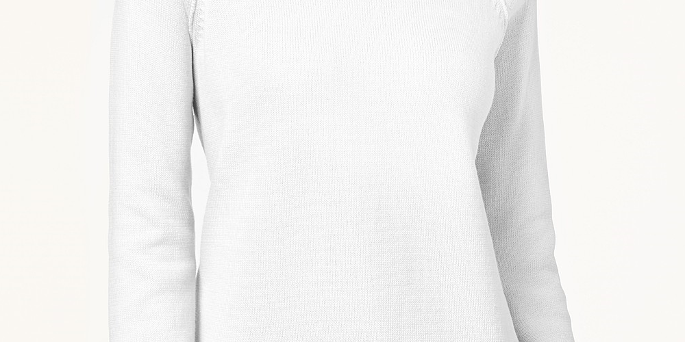 Karen Scott Women's Turtleneck Sweater White Size Small