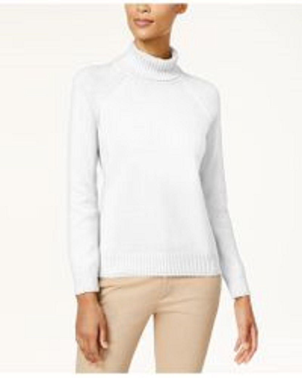 Karen Scott Women's Turtleneck Sweater White Size Extra Large