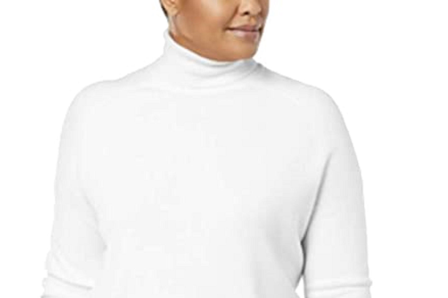 Karen Scott Women's Plus Size Turtleneck Luxsoft Sweater White Size 2X
