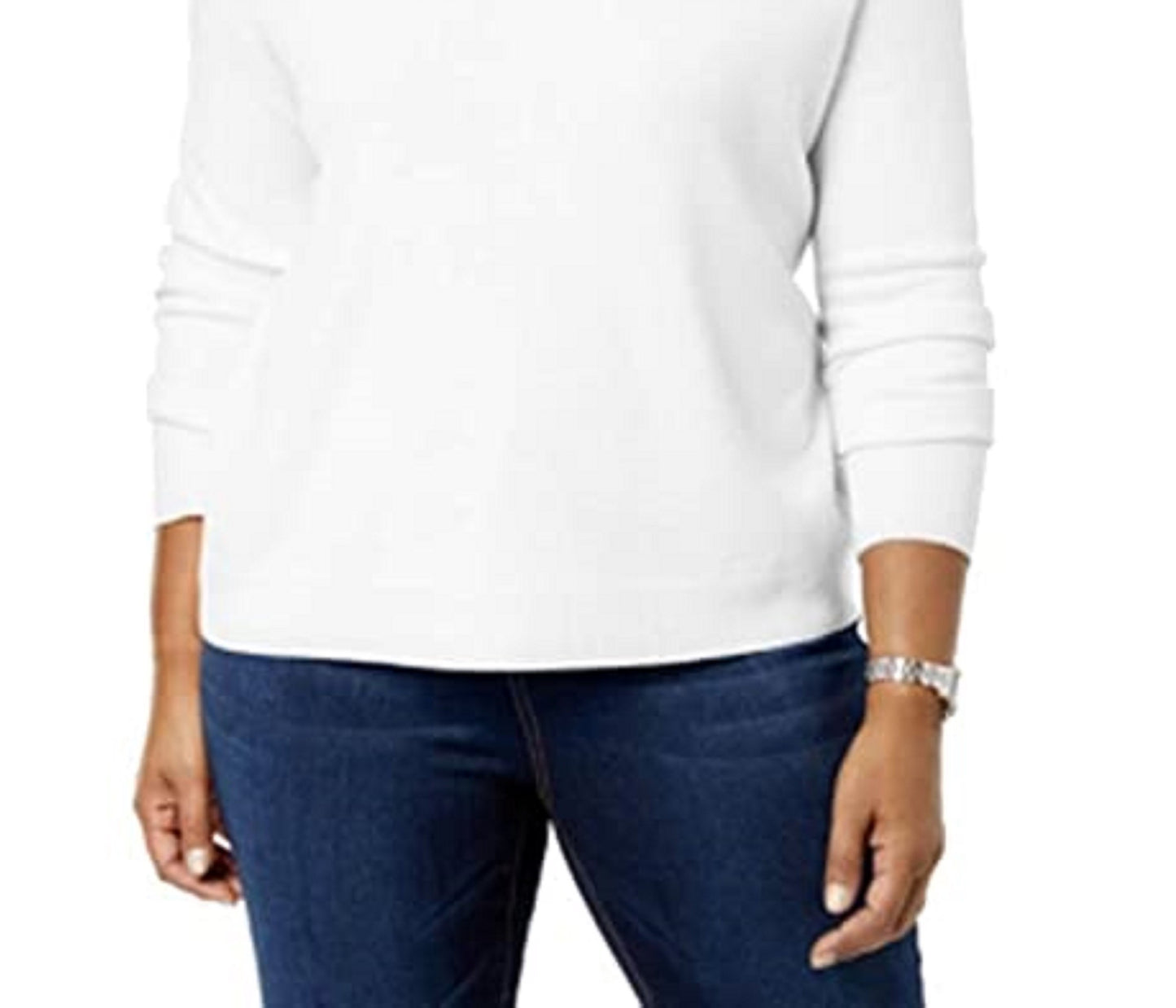 Karen Scott Women's Plus Size Turtleneck Luxsoft Sweater White Size 2X