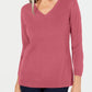 Karen Scott Women's V-Neck Sweater Pink Size X-Small