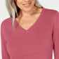 Karen Scott Women's V-Neck Sweater Pink Size X-Small
