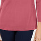 Karen Scott Women's V-Neck Sweater Pink Size X-Small
