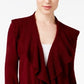 Karen Scott Women's Ruffle-Front Cardigan Red Size Medium