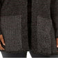 Karen Scott Women's Plus Size Patterned-Border Cardigan Sweater Black Size 1X