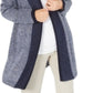 Karen Scott Women's Contrast-Trim Open-Front Cardigan Bright Blue Size Medium