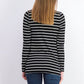 Charter Club Women's Striped Turtleneck Top Black Size Extra Large