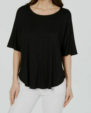 Alfani Women's Scoop-Neck Batwing-Sleeve Top Black Size Large