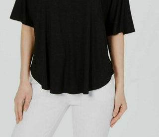 Alfani Women's Scoop-Neck Batwing-Sleeve Top Black Size Large