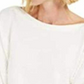JM Collection Women's Button-Sleeve Sweater Natural Size Large