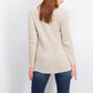Style & Co Women's Scalloped Hem Ribbed Knit Sweater Beige Size Extra Large