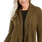 Karen Scott Women's Shawl-Collar Cardigan Green Size Small