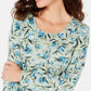 Karen Scott Women's Audra Oasis Scoop-Neck Top Dark Green Size Large