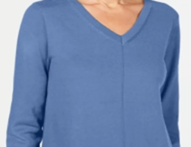 Karen Scott Women's Denim Sweater Blue Size 3X