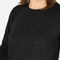 Karen Scott Women's Crewneck Long-Sleeve Sweater Black Size Medium