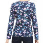 Karen Scott Women's Floral Print Henley Top Navy Size Medium