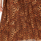 Charter Club Women's Animal Print Pleated Skirt Beige Size Small
