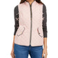 Charter Club Women's Quilted Stand Collar Vest Pink Size XX-Large