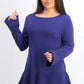 Style & Co Women's Ruffle Hem Knit Sweater Med Purple Size X-Small